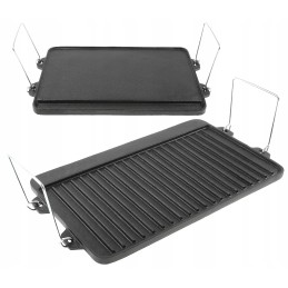 Dvipusė ketaus plokštė. grilis, laužas, viryklė.