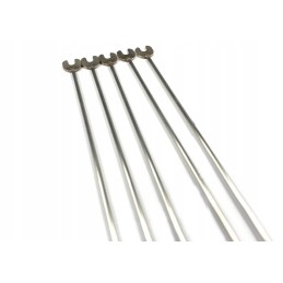 Nerūdijančio plieno kepimo šakės 100cm, 5 vnt + atramos
