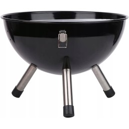 Garden charcoal grill, round tripod + fire pit