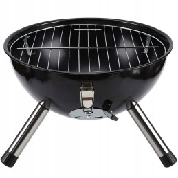 Garden charcoal grill, round tripod + fire pit