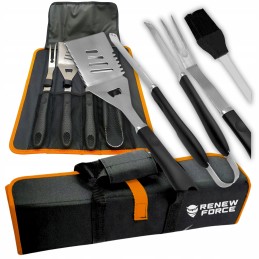 Plieninis kepsninės komplektas, priedai, kepsninės indai 4in1 + dangtelis