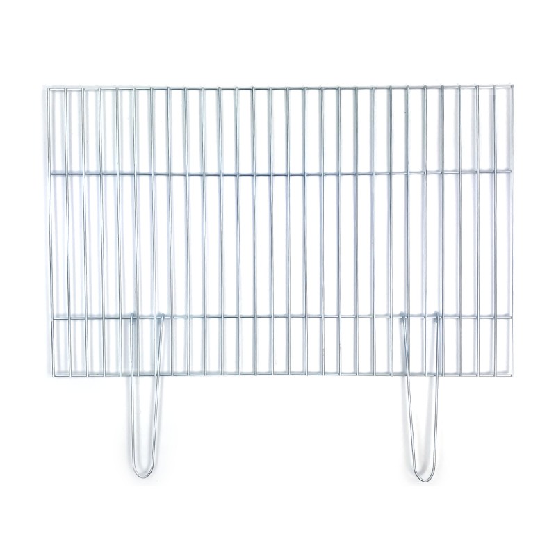 Grilio konstrukcijos grotelės 80x50, chromuotos - atlenkiamos rankenos