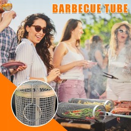 Nerūdijančio plieno grilio krepšelis daržovėms, žuviai, bulvytėms, šakutėms, 2 vnt