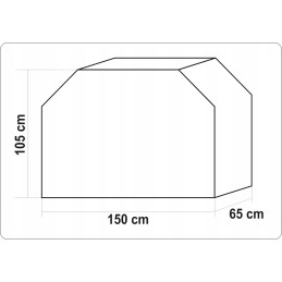 Apsauginis grilio dangtis 150x65x105cm yato
