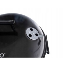 Sodo kepsninė su anglimis, didelės grotelės, 41 cm, su dangteliu ir juodu Geko dangteliu