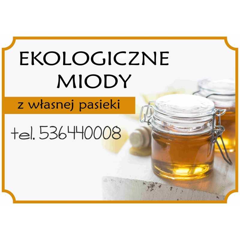 Siūlome reklaminę lentą su siurbtukais 'ekologiškas medus iš nuosavo bityno' - gražią mobilią lentą, kurią galite perkelti!!!