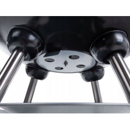 Sodo kepsninė su anglimis, didelės grotelės, 41 cm, su dangteliu ir juodu Geko dangteliu