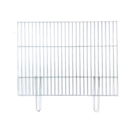 Grilio grotelės 80x60, chromuotos - atlenkiamos rankenos