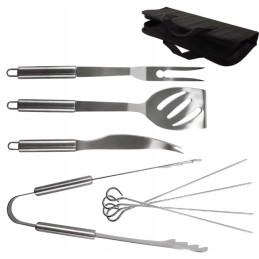 Kepsninės priedai kepimui ant grotelių, 8 dalių rinkinys, oldman plieniniai indai