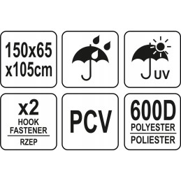 Sodo kepsninės dangtis 150x65x105 yato