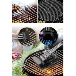 Nerūdijančio plieno grotelių valymo šepetys