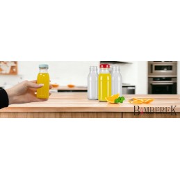 10x sulčių buteliukai 125 ml stikliniai sulčių buteliai su užsukamu dangteliu