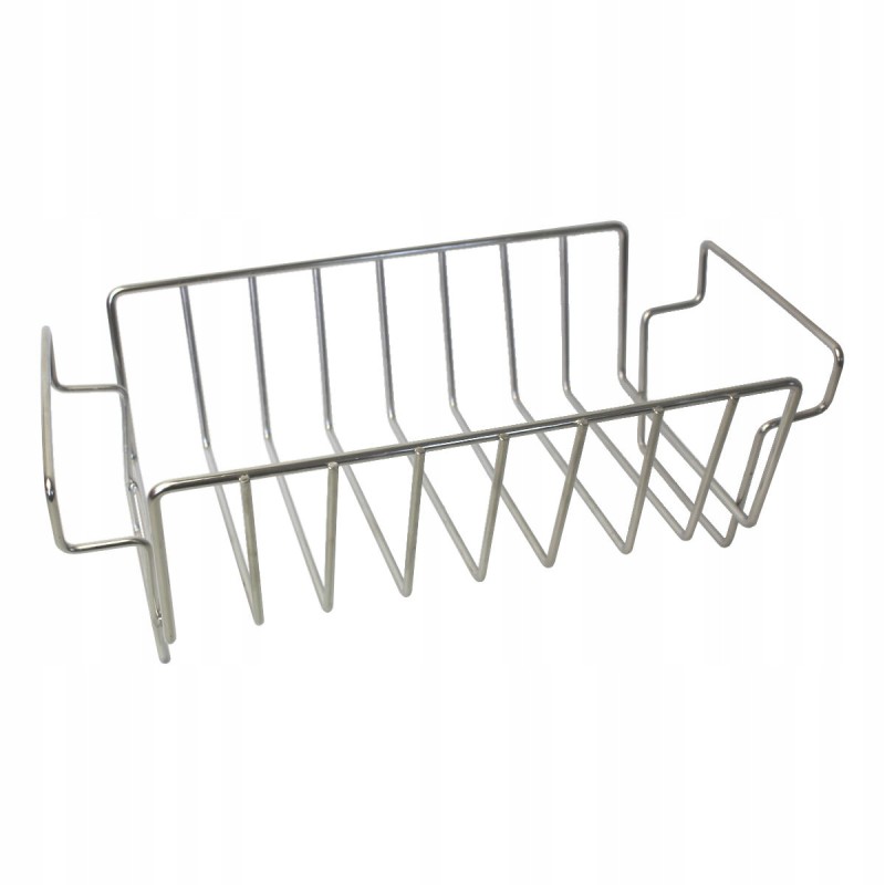 Santos šonkaulio laikiklis, nerūdijančio plieno kepimo krepšelis