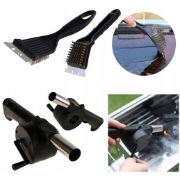 Sulankstomos sodo anglies kepsninės turistams, mega kepsnių komplektas, priedai