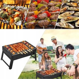 Sulankstomos sodo anglies kepsninės turistams, mega kepsnių komplektas, priedai