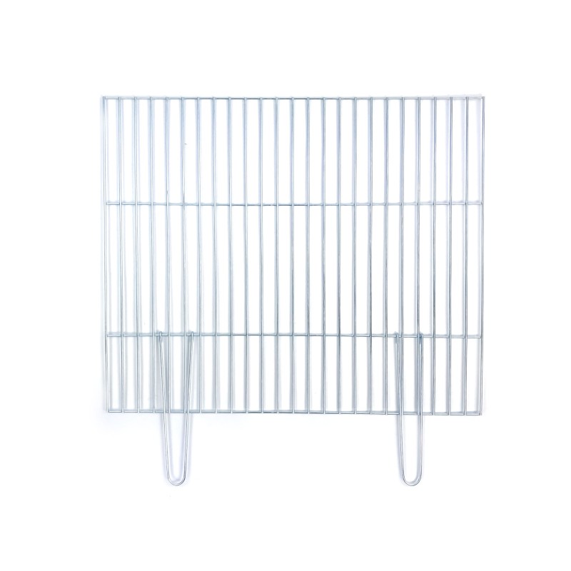 Chromuotos grilio konstrukcijos grotelės 70x60 - sulankstomos rankenos