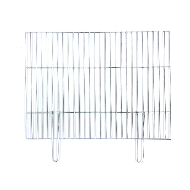 Grilio grotelės 80x60, chromuotos - atlenkiamos rankenos