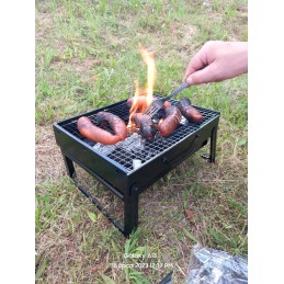 Portable foldable camping grill