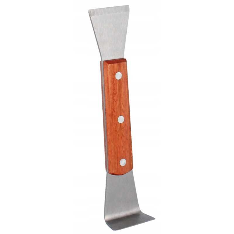 Nerūdijančio plieno bitininkystės kaltas rudame mediniame rėme, 20 cm