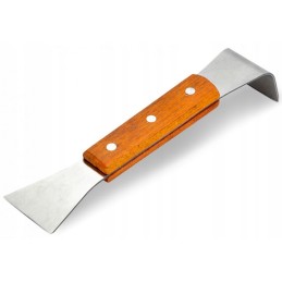 Nerūdijančio plieno bitininkystės kaltas rudame mediniame rėme, 20 cm