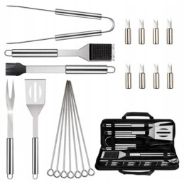 Kepsninės komplektas, priedai, kepsninės reikmenys, nerūdijantis plienas, 20in1