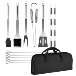Kepsninės komplektas, priedai, kepsninės reikmenys, nerūdijantis plienas, 20in1