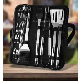 Kepsninės komplektas, priedai, kepsninės reikmenys, nerūdijantis plienas, 20in1