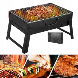 Portable foldable camping grill