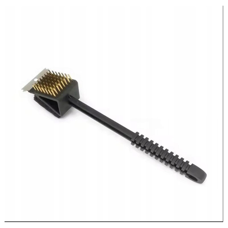 Ilgas grandiklis ir šepetys grilio grotelių valymui - 36cm