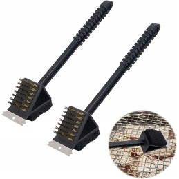 Ilgas grandiklis ir šepetys grilio grotelių valymui - 36cm