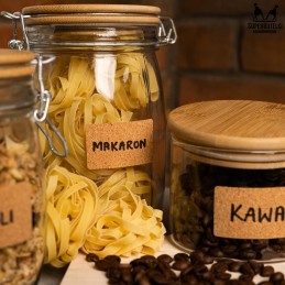 30x lipnios kamštienos etiketės sulčių stiklainiams