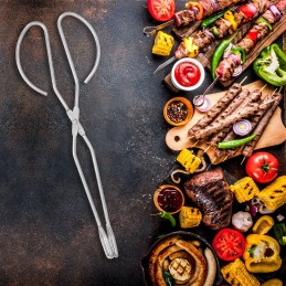 Grilio žnyplės virtuvinės žnyplės žirklės 27 cm nerūdijančio plieno mėsai