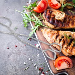 Grilio žnyplės virtuvinės žnyplės žirklės 27 cm nerūdijančio plieno mėsai