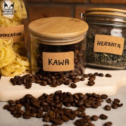 30x lipnios kamštienos etiketės sulčių stiklainiams