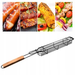 Kebabų grotelės, krepšelis iešmams, daržovėms, mėsai kepti, 49 cm
