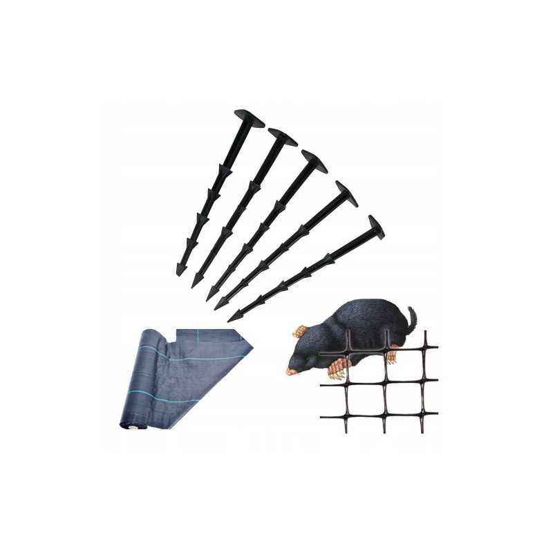 Smeigtukai agrotekstilei, smeigtukai tvirtinimui 15cm agrotekstile tinkleliu kurmiams