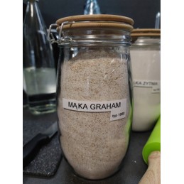 Stiklinis indelis / talpa 1500 ml su mediniu bambukiniu dangteliu + mechaniniu uždarymu + sandarikliu