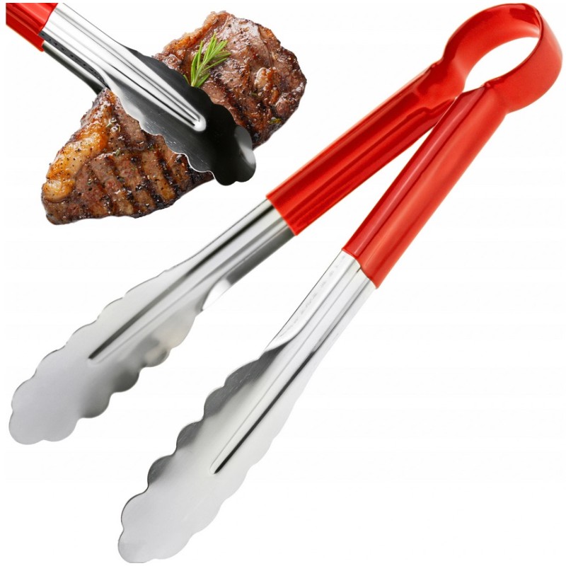 Ilgos virtuvinės žnyplės mėsai ir salotoms kepti