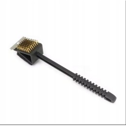 Ilgas grandiklis ir šepetys grilio grotelių valymui - 36cm