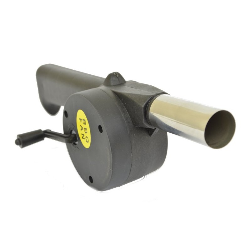 Blower for lighting a grill, barbecue or fireplace quickly