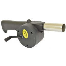 Blower for lighting a grill, barbecue or fireplace quickly