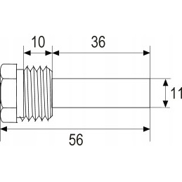 Mechaninis bimetalinis galinis termometras, Nr.