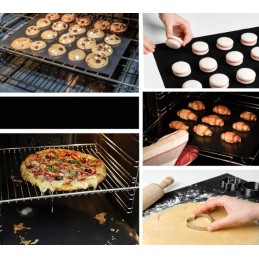 Daugkartinio naudojimo tefloninis grilio kilimėlis kepimui orkaitėje 40x33cm 2 vnt