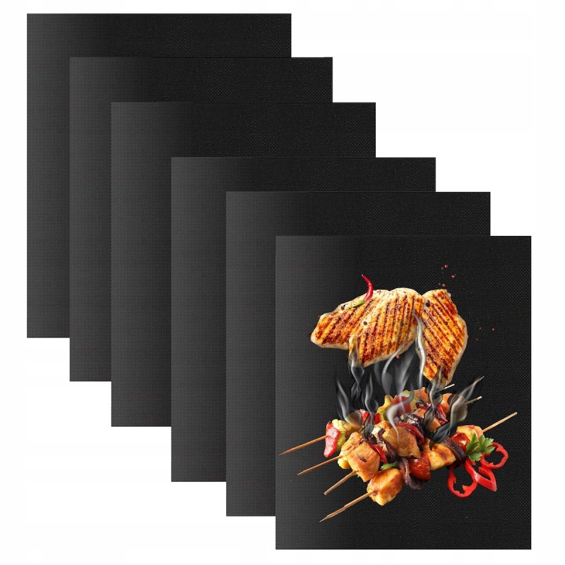 Grilio kilimėlis 6 vnt 40x33 tefloninis kepimo kilimėlis