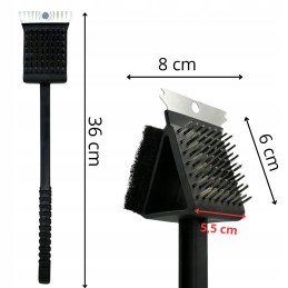 ✅ grandiklis, grotelių valymo šepetys, grotelės, 3-in-1, vielinis šepetys