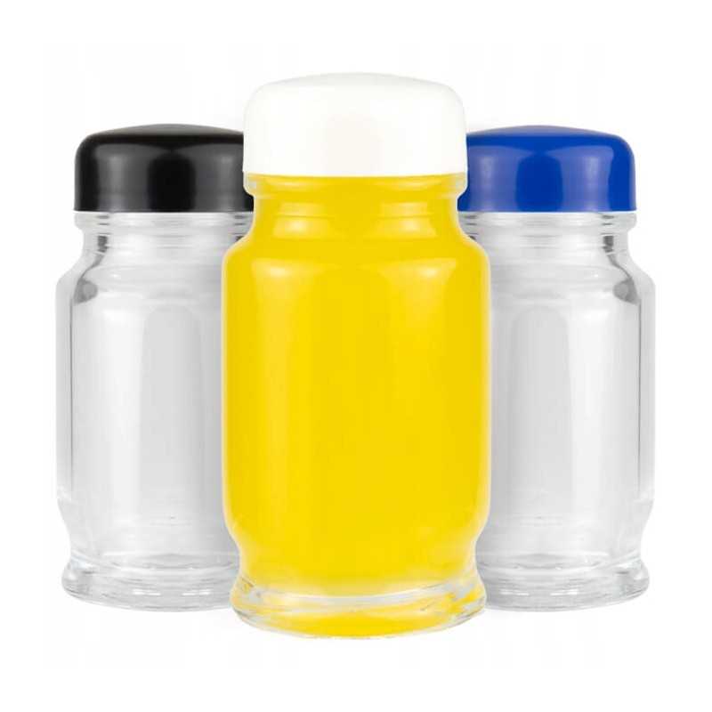 10 x sandarių stiklainių su plastikiniu dangteliu rinkinys, 50 ml