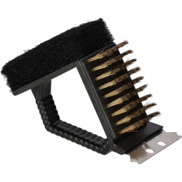 3in1 grilio grandiklio šepetys grotelėms valyti