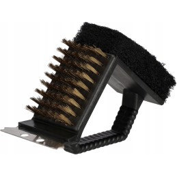 3in1 grilio grandiklio šepetys grotelėms valyti