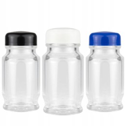 10 x sandarių stiklainių su plastikiniu dangteliu rinkinys, 50 ml