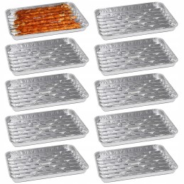 10vnt aliuminio grilio padėklas 34x23x2,5